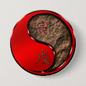 Aardetiger Ronde Button 7,6 Cm (Voorkant)