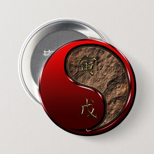 Aardetiger Ronde Button 7,6 Cm (Voorkant /achterkant)