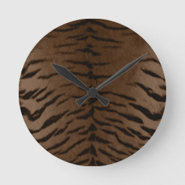 Aardetigerhuidprint Ronde Klok