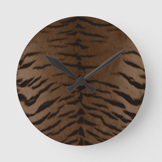 Aardetigerhuidprint Ronde Klok (Voorkant)