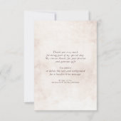 Aardetint Bloemen Elegante Kleine Dank Je Bedankkaart (Achterkant)