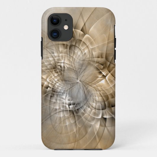 Aardetinten Abstracte Moderne Fractale Kunst Textu Case-Mate iPhone Case (Achterkant)