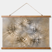 Aardetinten Abstracte Moderne Fractale Kunst Textu Hangend Wandkleed (Voorkant)