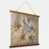 Aardetinten Abstracte Moderne Fractale Kunst Textu Hangend Wandkleed (Gebogen)