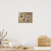 Aardetinten Abstracte Moderne Fractale Kunst Textu Poster (Keuken)
