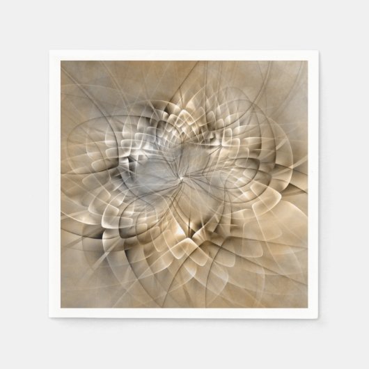 Aardetinten Abstracte Moderne Fractale Kunst Textu Servet (Voorkant)