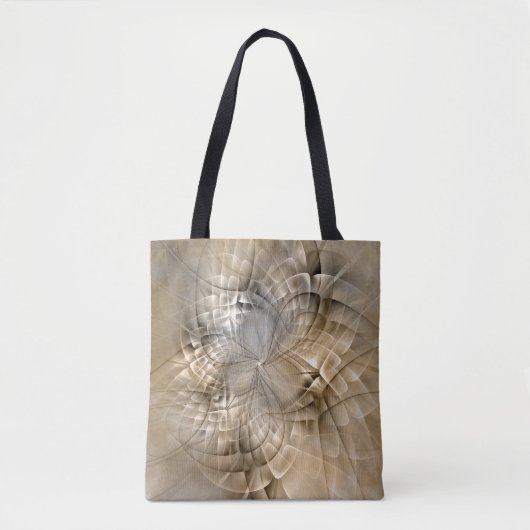 Aardetinten Abstracte Moderne Fractale Kunst Textu Tote Bag (Voorkant)