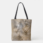 Aardetinten Abstracte Moderne Fractale Kunst Textu Tote Bag (Achterkant)