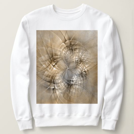 Aardetinten Abstracte Moderne Fractale Kunst Textu Trui (Design voorkant)
