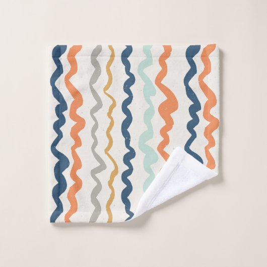 aardetinten avy patroon bad handdoek (Wasdoekje)