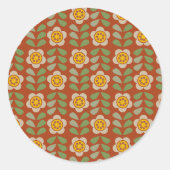 Aardetinten Bloem Sticker - Bloom & Stick (Voorkant)