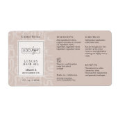 Aardetinten Boho Patroon Logo 2OZ Druppelfles Etiket (Voorkant)
