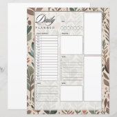 Aardetinten botanische dagelijkse planner (Voorkant / Achterkant)