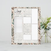 Aardetinten botanische dagelijkse planner (Staand voorkant)