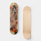 Aardetinten Graffiti-Geïnspireerde Abstracte Straa Persoonlijk Skateboard (Voorkant)
