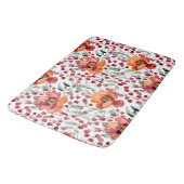 Aardetinten, herfstbloemen Monogram Badmat (Gekanteld)