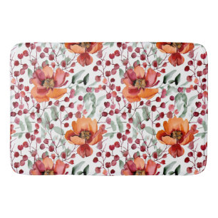 Aardetinten, herfstbloemen Monogram Badmat