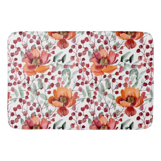 Aardetinten, herfstbloemen Monogram Badmat (Voorkant)