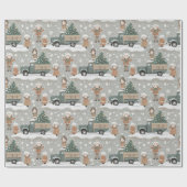 Aardetinten Kerstpatroon#2 ID1009 Cadeaupapier (Vlak)