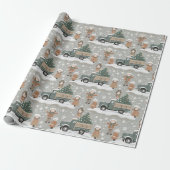Aardetinten Kerstpatroon#2 ID1009 Cadeaupapier (Uitgerold)