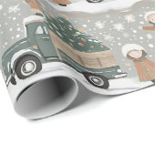 Aardetinten Kerstpatroon#2 ID1009 Cadeaupapier (Rol Hoek)