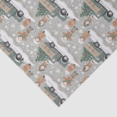 Aardetinten Kerstpatroon#2 ID1009 Tissuepapier (Detail)