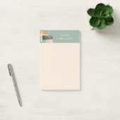Aardetinten kruis en vis minimalistische kunst post-it® notes (Kantoor)