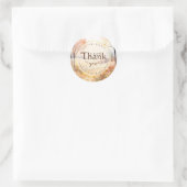 Aardetinten rustieke bloei Herfst bruiloft Dank u Ronde Sticker (Tas)