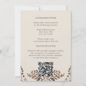 Aardetinten rustieke herfst bloei bruiloft kaart (Achterkant)