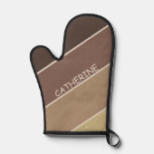 Aardetinten strepen en aangepaste naam ovenwant (Voorkant)