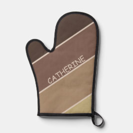 Aardetinten strepen en aangepaste naam ovenwant