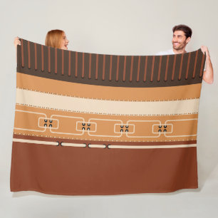Aardetinten Strepen Minimalistisch Huisdecor Fleece Deken