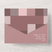 Aardetinten Trouwkaart Block All In One Uitnodigin Uitnodiging (Achterkant)