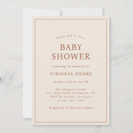 Aardetone babyshower uitnodiging