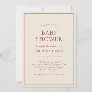 Aardetone babyshower uitnodiging