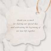 Aardetone Bloemen Elegante Boho Dank Je Bedankjes Labels (Achterkant)