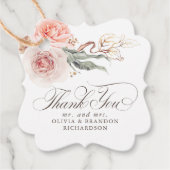 Aardetone Bloemen Elegante Boho Dank Je Bedankjes Labels (Voorkant)