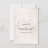Aardetone Bloemen Elegante Kleine Dank Je Bedankkaart (Achterkant)