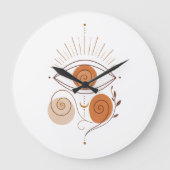 Aardetone Boho Esthetische Wandklok (Voorkant)