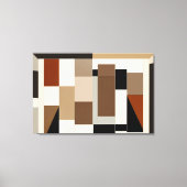 Aardetone Kunst Mid-Century Modern Canvas Afdruk (Voorkant)