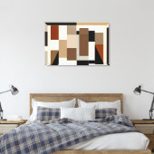 Aardetone Kunst Mid-Century Modern Canvas Afdruk (Insitu (Slaapkamer))