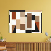 Aardetone Kunst Mid-Century Modern Canvas Afdruk (Insitu (Woonkamer))