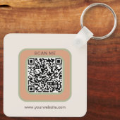Aardetone Logo QR Code Dubbelzijdige Sleutelhanger (Achterkant)