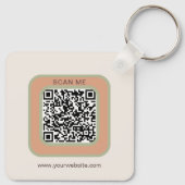 Aardetone Logo QR Code Dubbelzijdige Sleutelhanger (Achterkant)