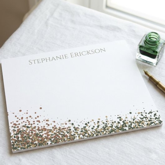 Aardetone verfspatten abstract briefpapier notitieblok