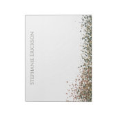 Aardetone verfspatten abstract briefpapier notitieblok (Linkerzijde)