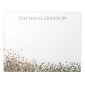 Aardetone verfspatten abstract briefpapier notitieblok (Voorkant)