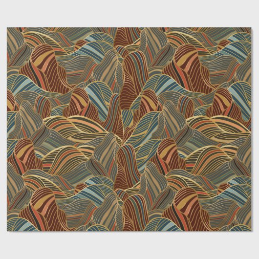 Aardetonen, Abstracte bergen Cadeaupapier (Vlak)