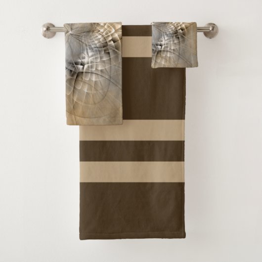 Aardetonen Abstracte Moderne Fractale Kunst Textuu Bad Handdoek (Insitu)