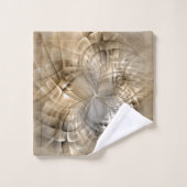 Aardetonen Abstracte Moderne Fractale Kunst Textuu Bad Handdoek (Wasdoekje)